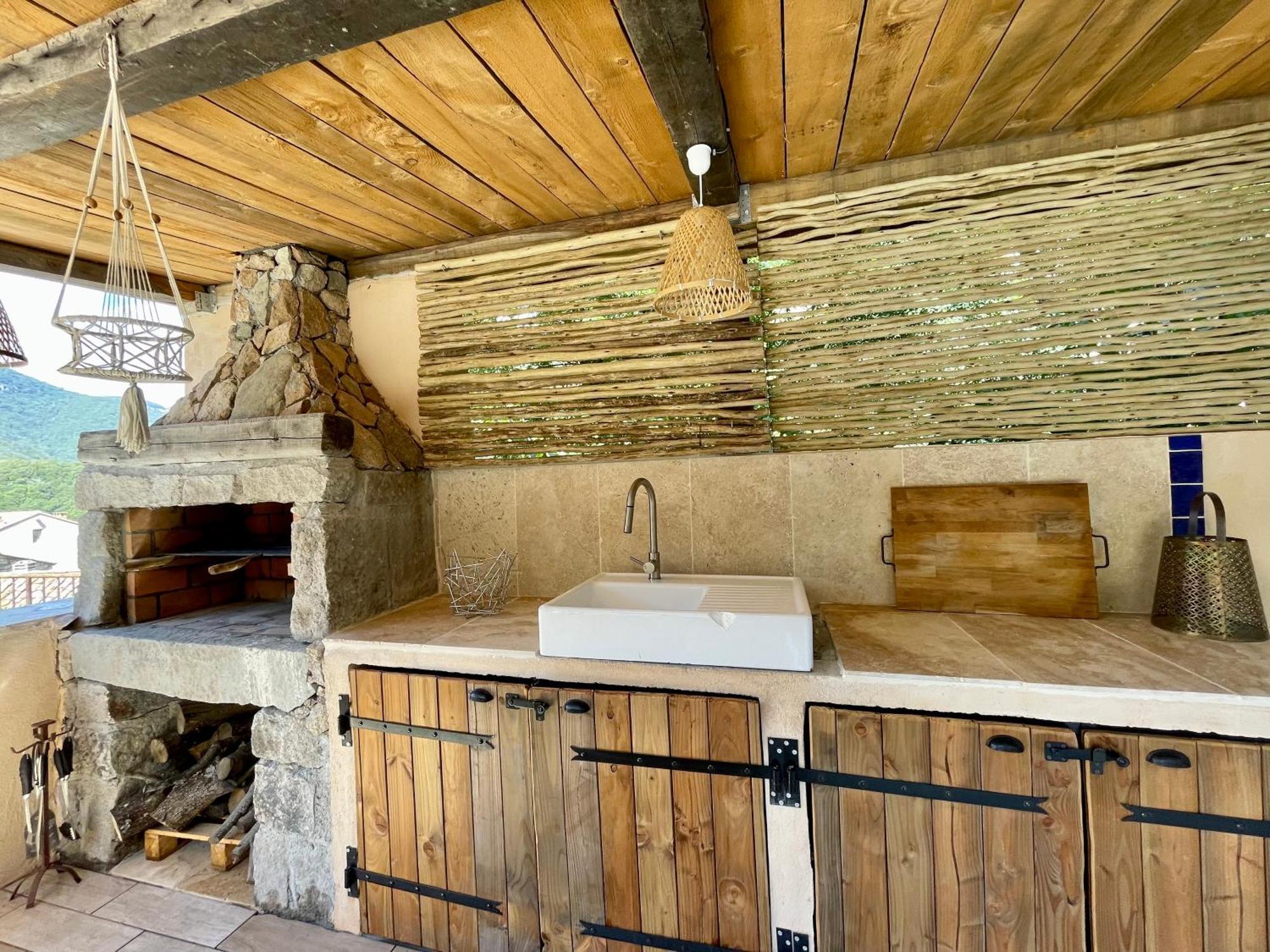 Casa Arena Authentique Maison De Village Avec Piscine Au Coeur De L'Alta Rocca - Zoza Esterno foto