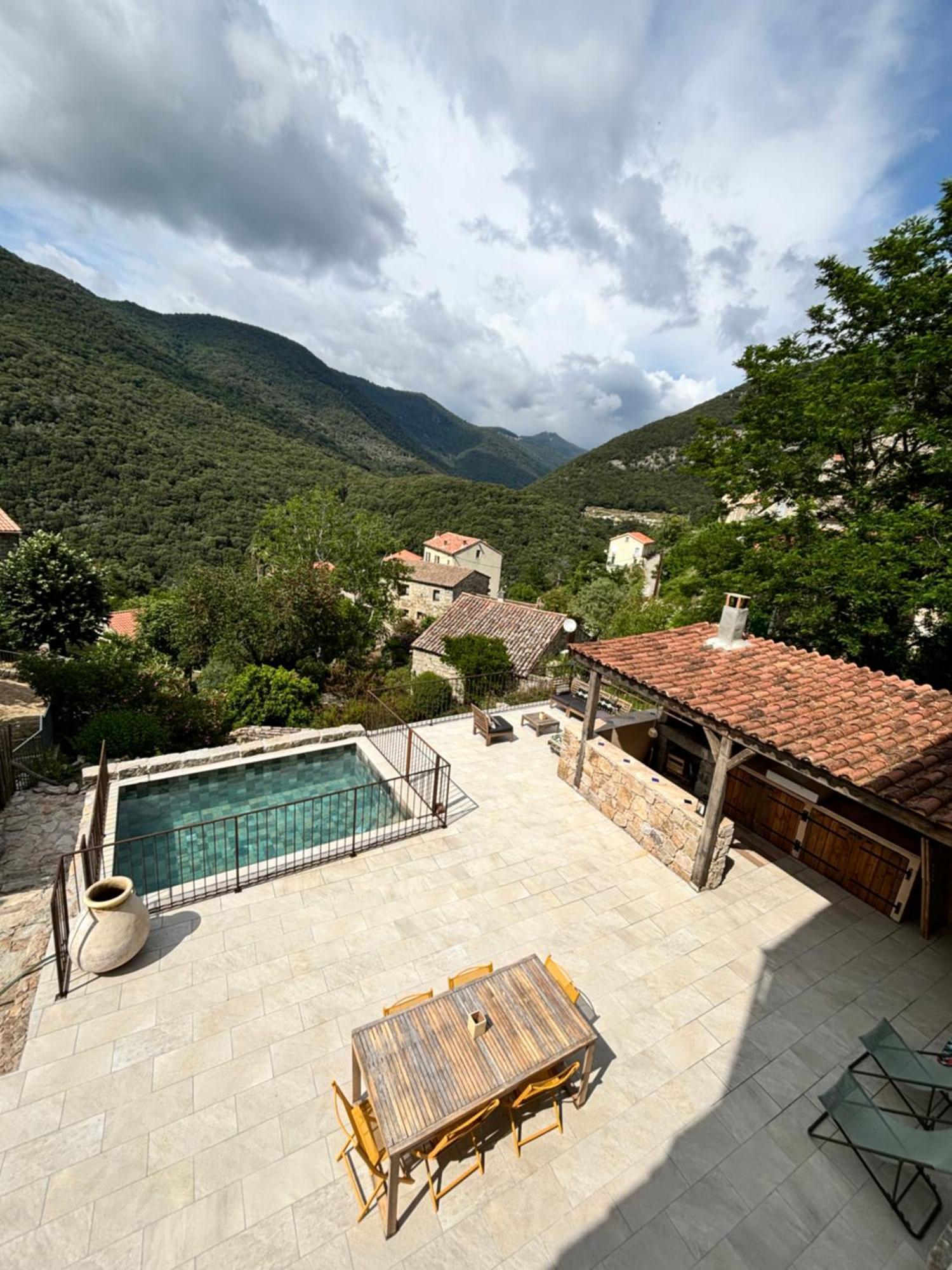 Casa Arena Authentique Maison De Village Avec Piscine Au Coeur De L'Alta Rocca - Zoza Esterno foto