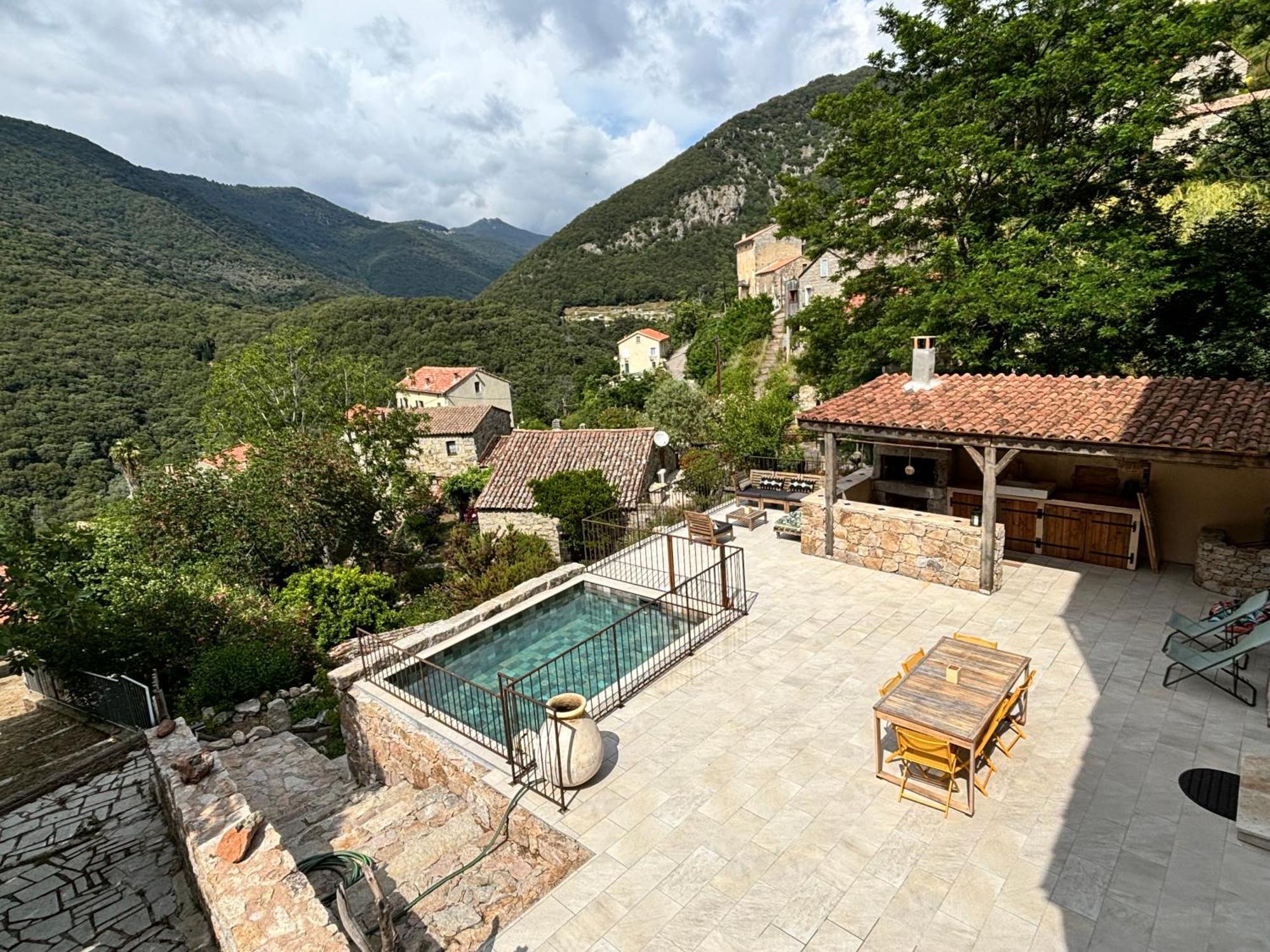 Casa Arena Authentique Maison De Village Avec Piscine Au Coeur De L'Alta Rocca - Zoza Esterno foto